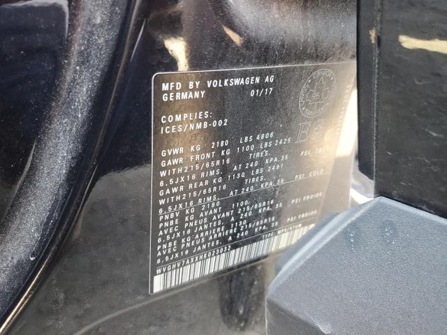 2017 VOLKSWAGEN TIGUAN TRENDLINE  
