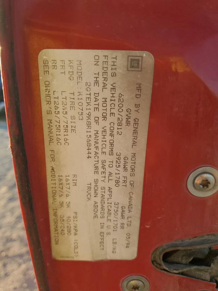 2GTEK19K8R1568444 1994 GMC Sierra K1500