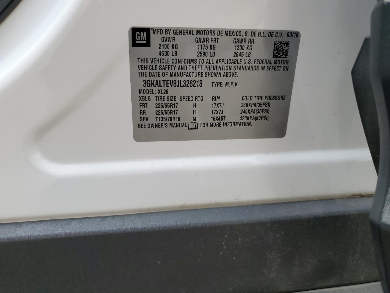 2018 GMC Terrain Sle VIN: 3GKALTEV8JL326218 Lot: 69677975