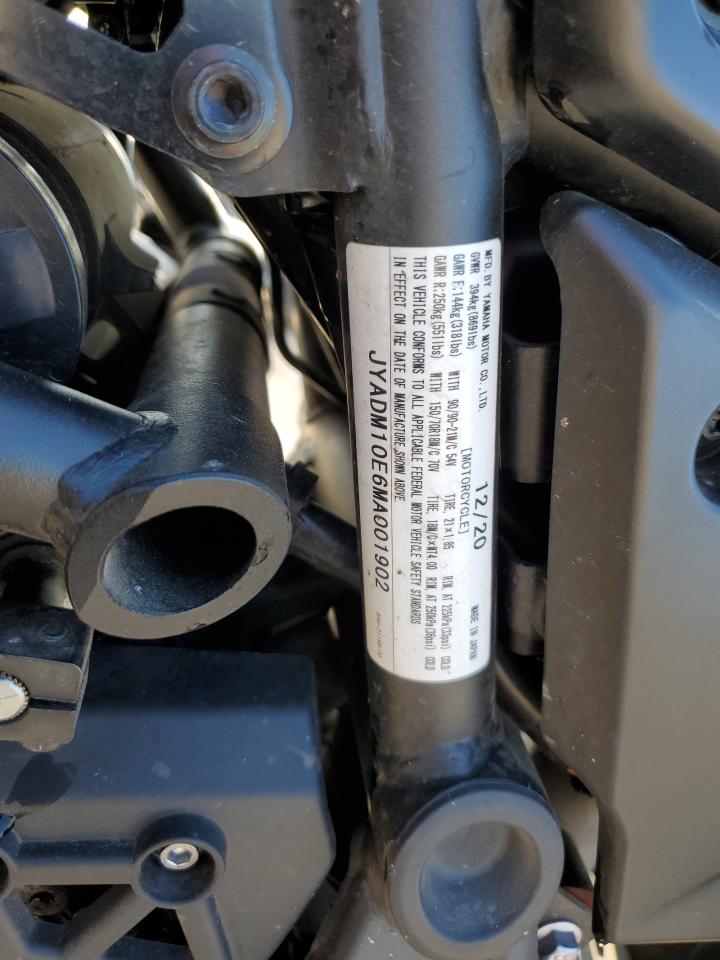 2021 Yamaha Xtz690 VIN: JYADM10E6MA001902 Lot: 67426655