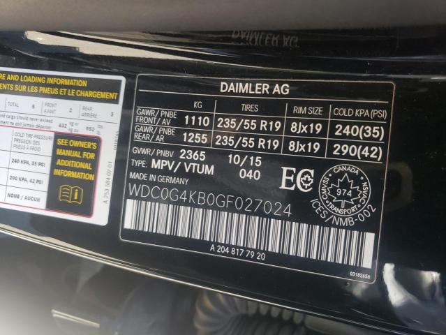 2016 MERCEDES-BENZ GLC 300 4MATIC  