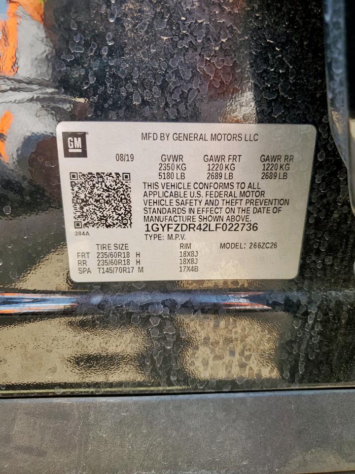 2020 Cadillac Xt4 Premium Luxury VIN: 1GYFZDR42LF022736 Lot: 70602715