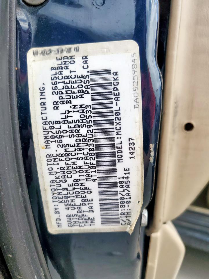 2003 Toyota Avalon Xl VIN: 4T1BF28B33U295533 Lot: 66053745