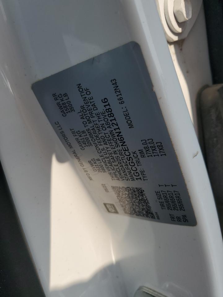 2022 Chevrolet Colorado Lt VIN: 1GCGSCEN6N1218816 Lot: 68004425