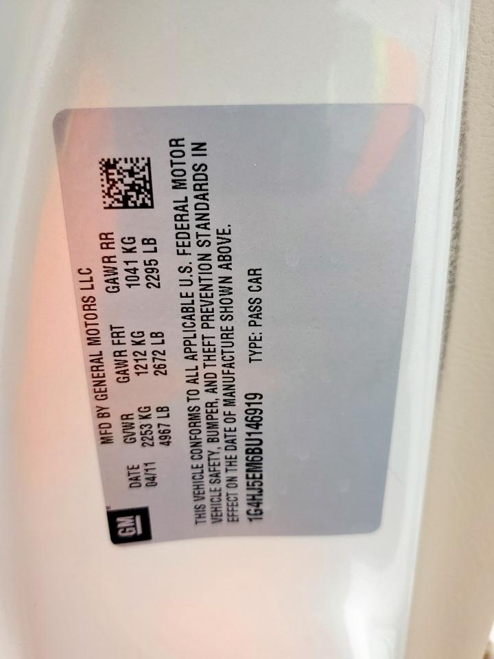 2011 Buick Lucerne Cxl VIN: 1G4HJ5EM6BU146919 Lot: 68276755