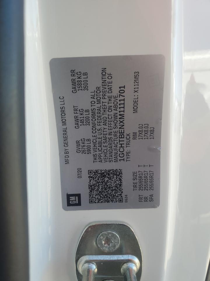 2021 Chevrolet Colorado VIN: 1GCHTBENXM1111701 Lot: 69638965