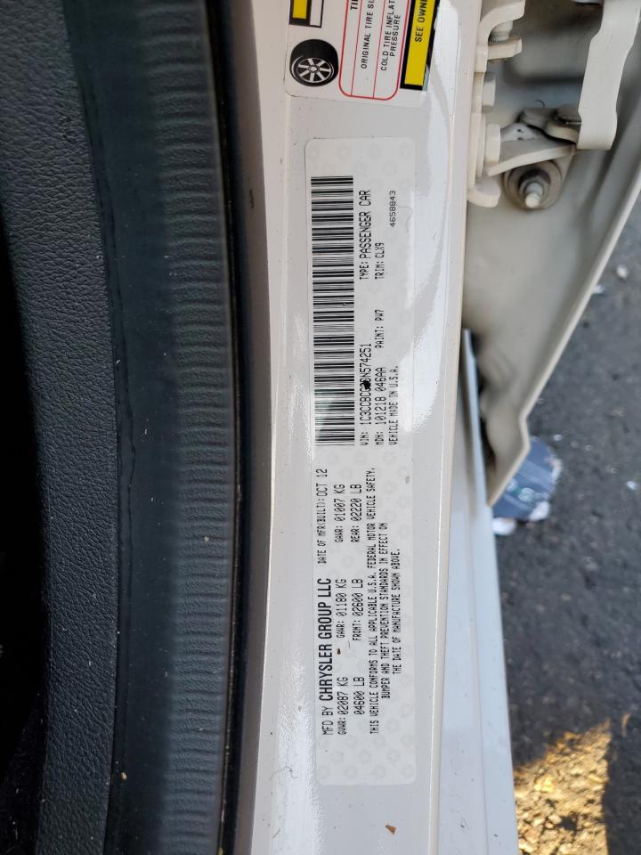 2013 Chrysler 200 Limited VIN: 1C3CCBCG2DN574251 Lot: 68045535