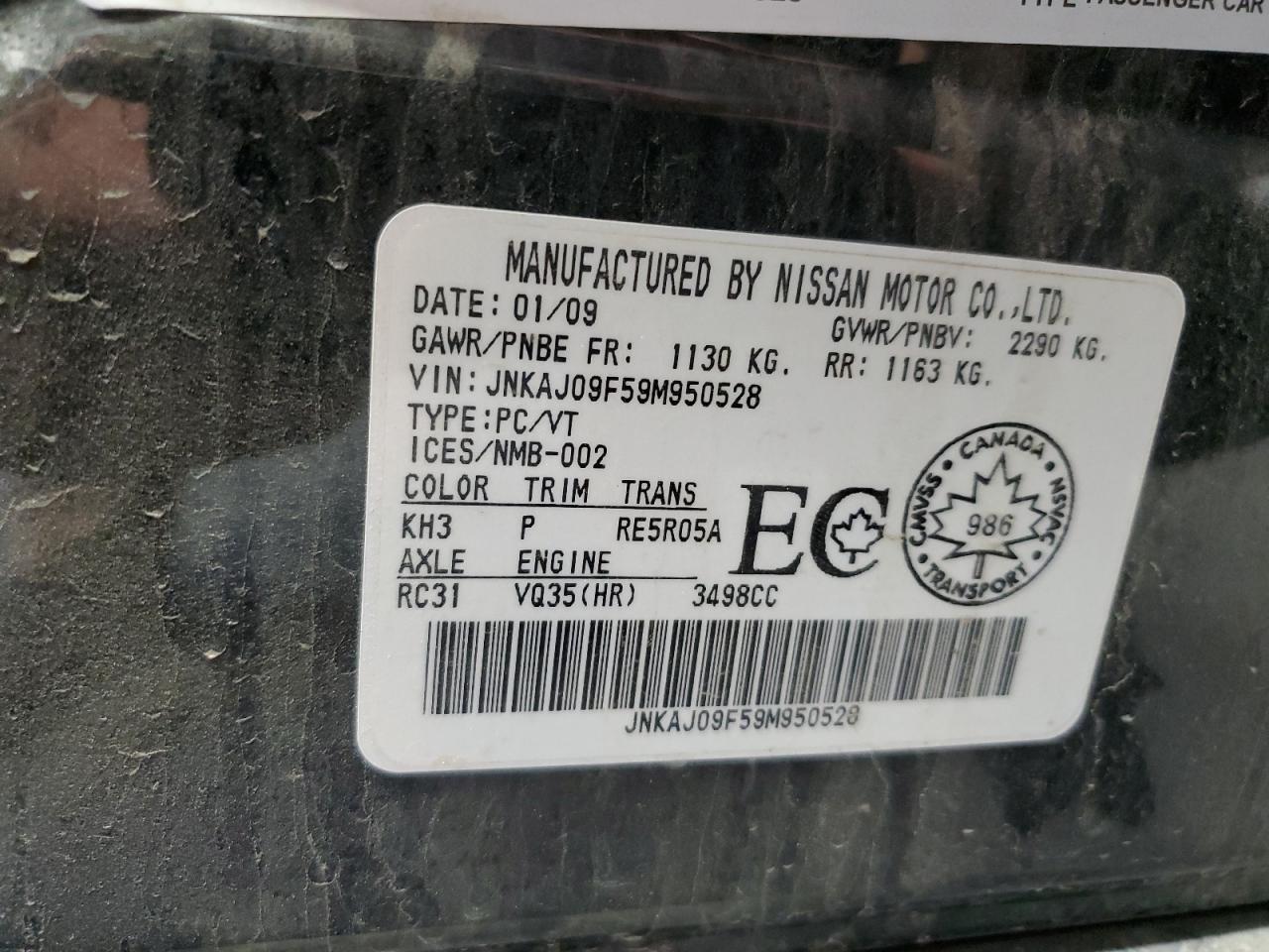 2009 Infiniti Ex35 Base VIN: JNKAJ09F59M950528 Lot: 69668355