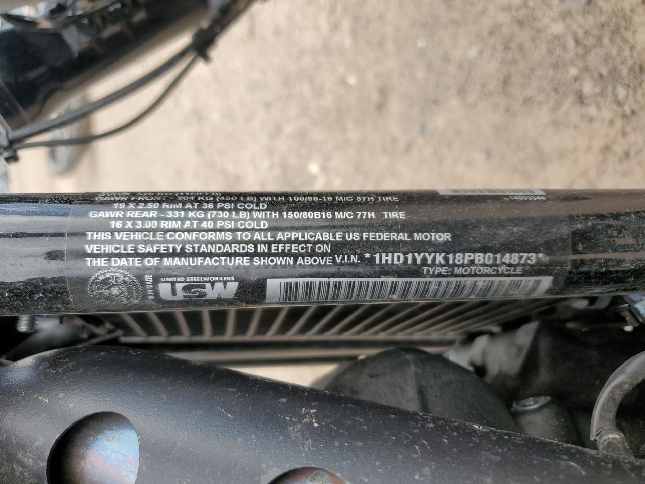2023 Harley-Davidson Fxbbs VIN: 1HD1YYK18PB014873 Lot: 67542795