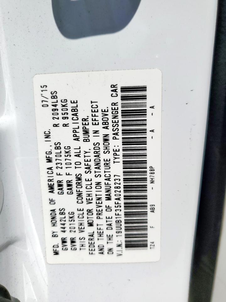 2015 Acura Tlx VIN: 19UUB1F35FA028237 Lot: 70702765