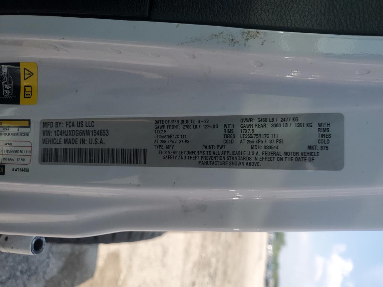 2022 Jeep Wrangler Unlimited Sport VIN: 1C4HJXDG6NW154653 Lot: 67544845