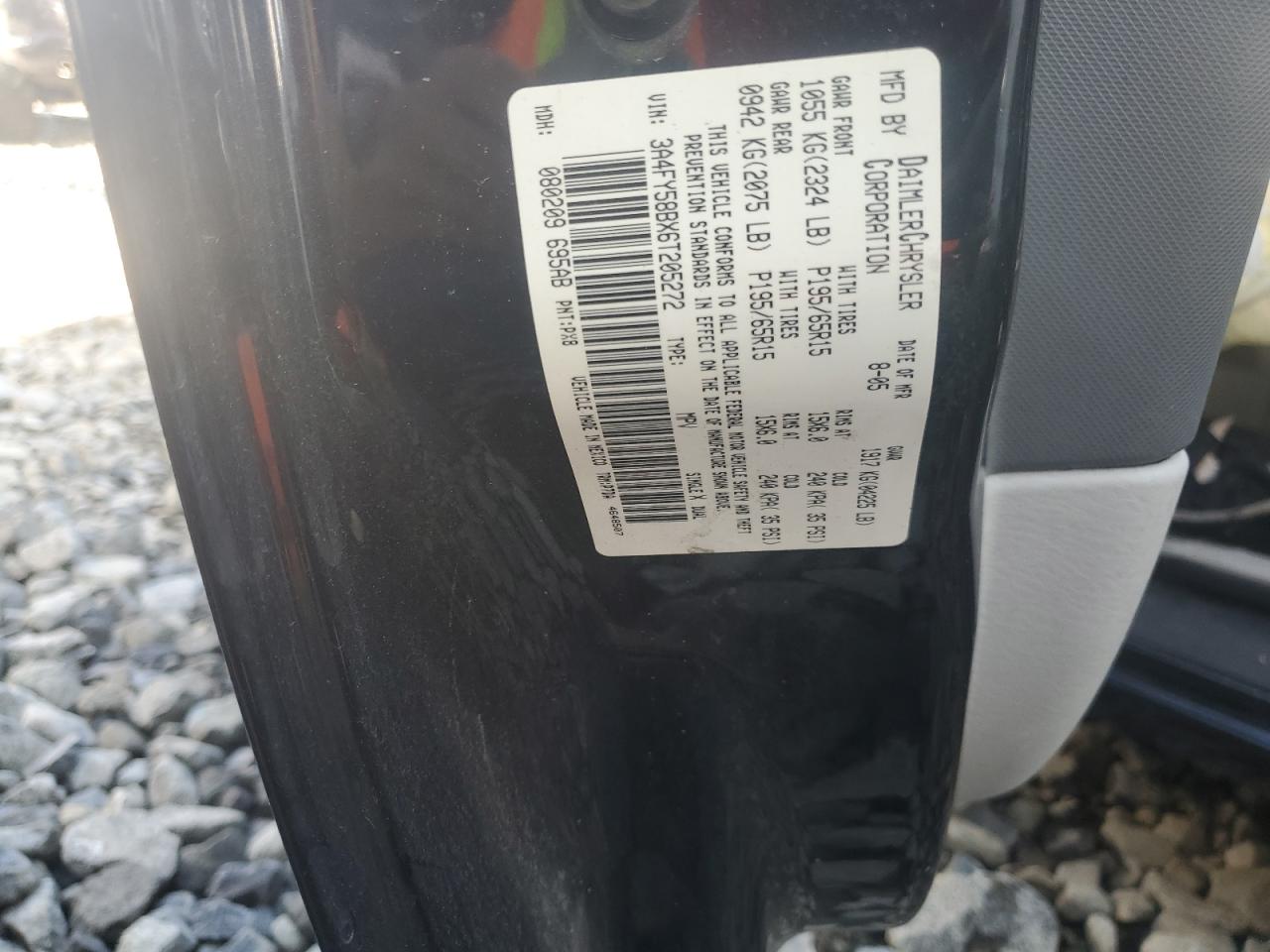 2006 Chrysler Pt Cruiser Touring VIN: 3A4FY58BX6T205272 Lot: 70524425