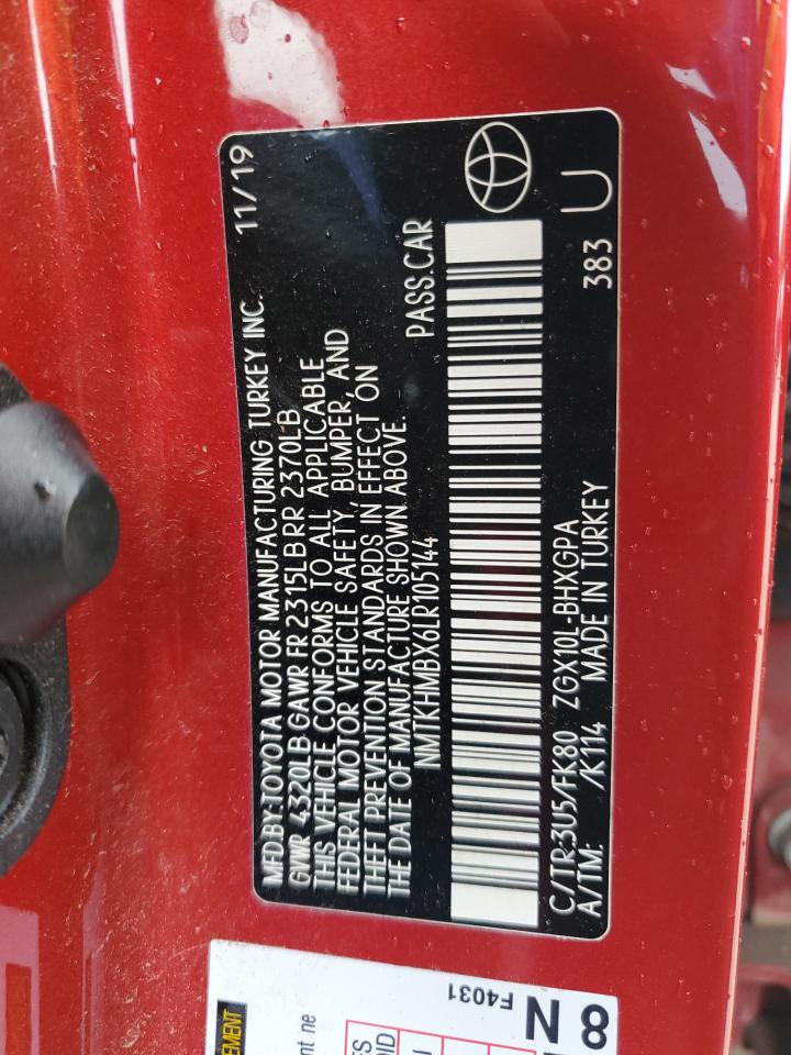 2020 Toyota C-Hr Xle VIN: NMTKHMBX6LR105144 Lot: 70252895