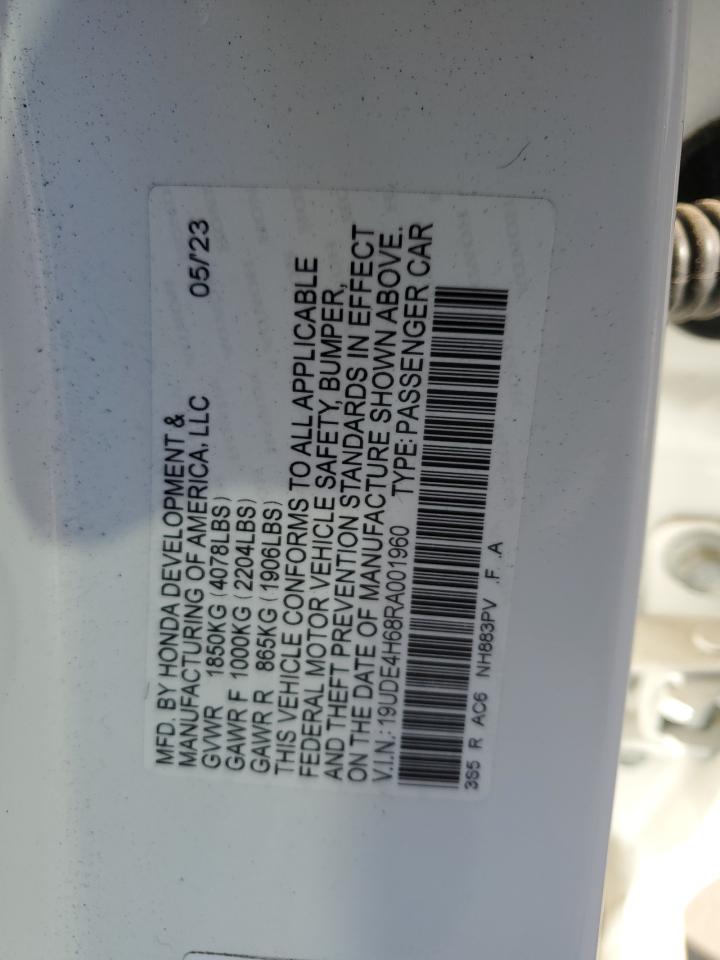 2024 Acura Integra A-Spec Tech VIN: 19UDE4H68RA001960 Lot: 69041995