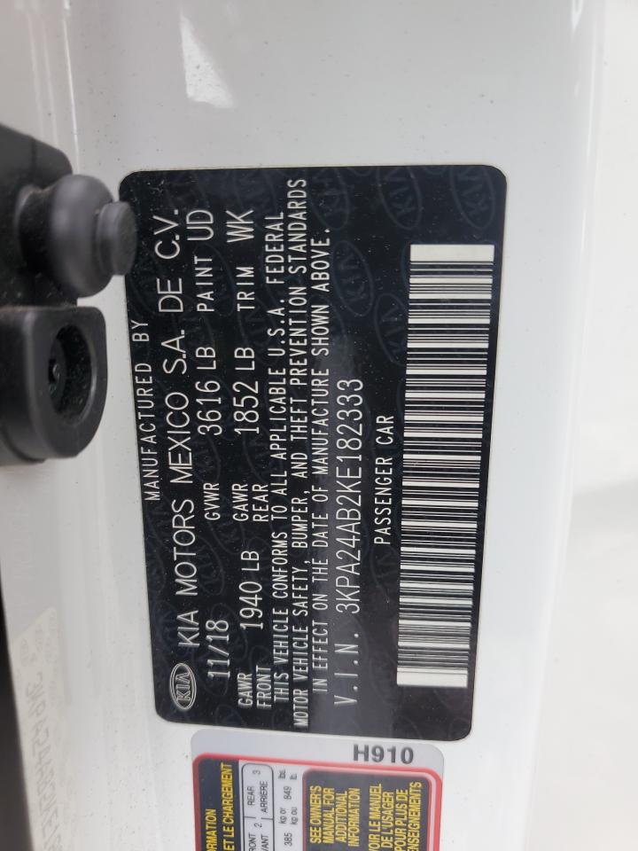 2019 Kia Rio S VIN: 3KPA24AB2KE182333 Lot: 68727145