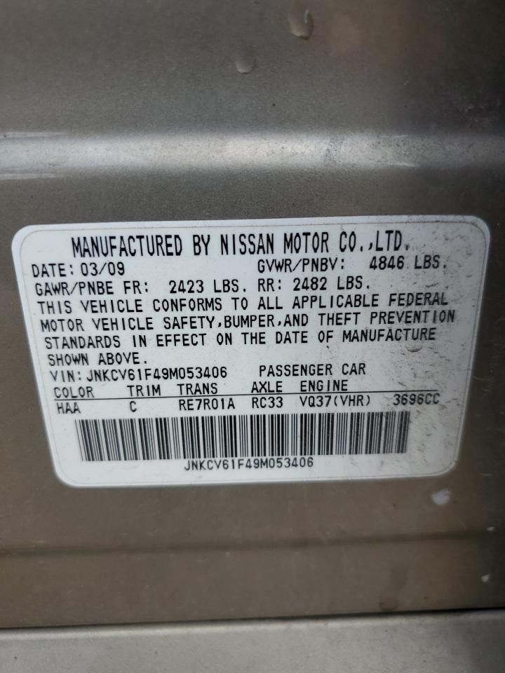 2009 Infiniti G37 VIN: JNKCV61F49M053406 Lot: 69692765