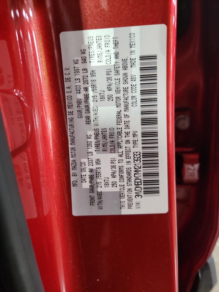 2021 Mazda Cx-30 Premium VIN: 3MVDMBDM7MM213933 Lot: 68102375