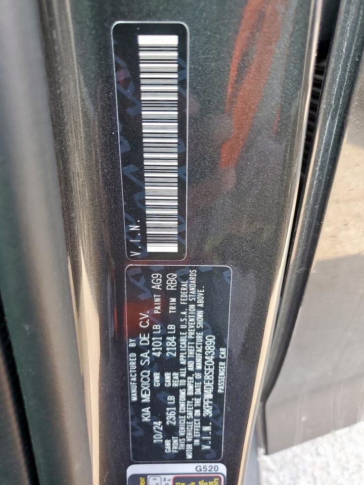 2025 Kia K4 Gt Line VIN: 3KPFW4DE8SE043890 Lot: 67405785