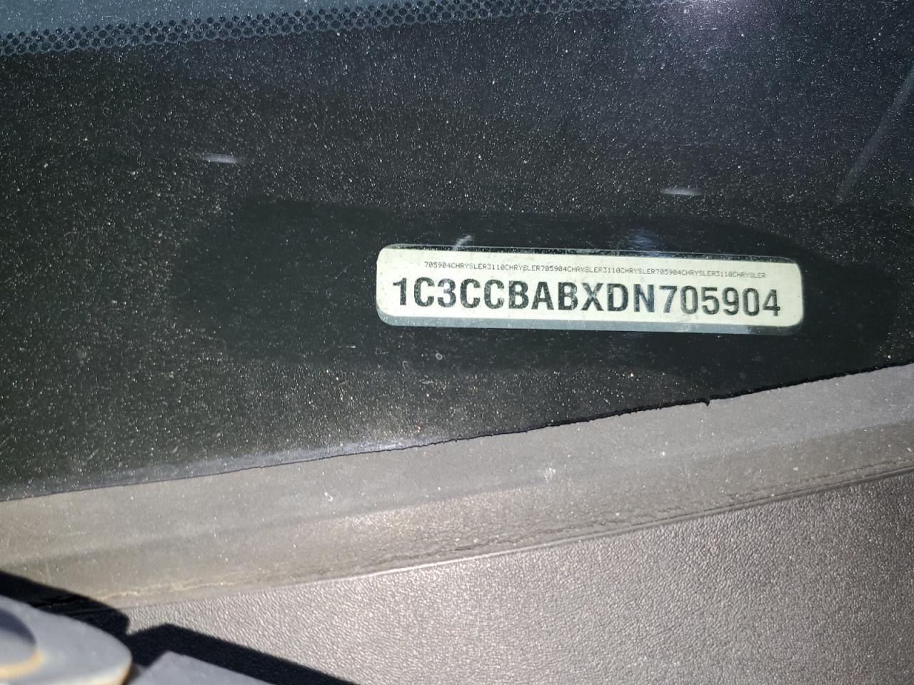 2013 Chrysler 200 Lx VIN: 1C3CCBABXDN705904 Lot: 66655085
