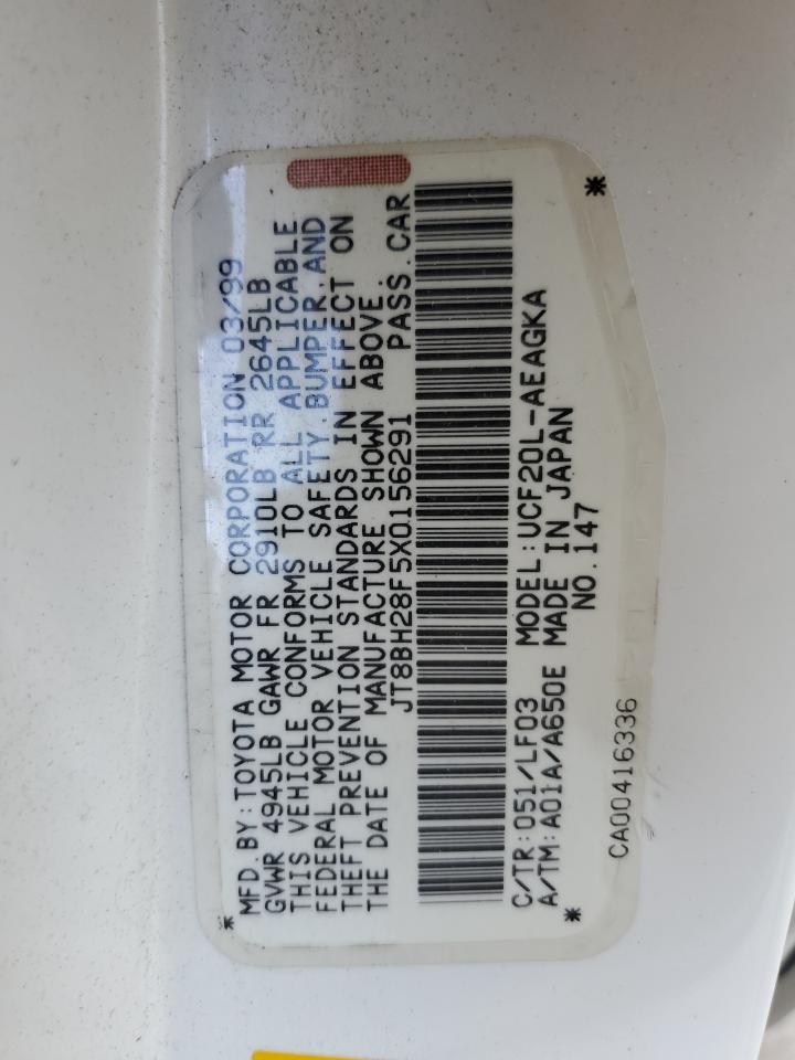 1999 Lexus Ls 400 VIN: JT8BH28F5X0156291 Lot: 67751635