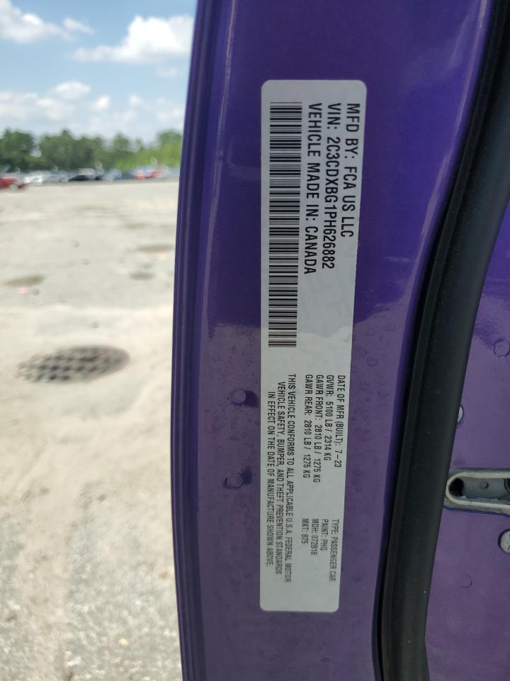 2023 Dodge Charger Sxt VIN: 2C3CDXBG1PH626882 Lot: 86337315