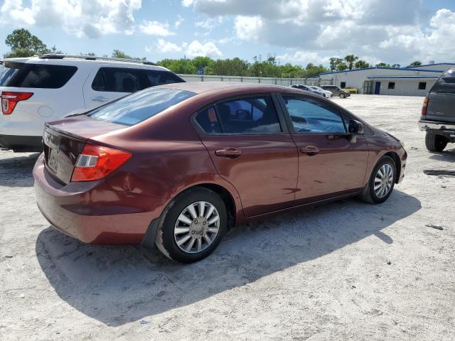 Sedans HONDA CIVIC 2012 Burgundy