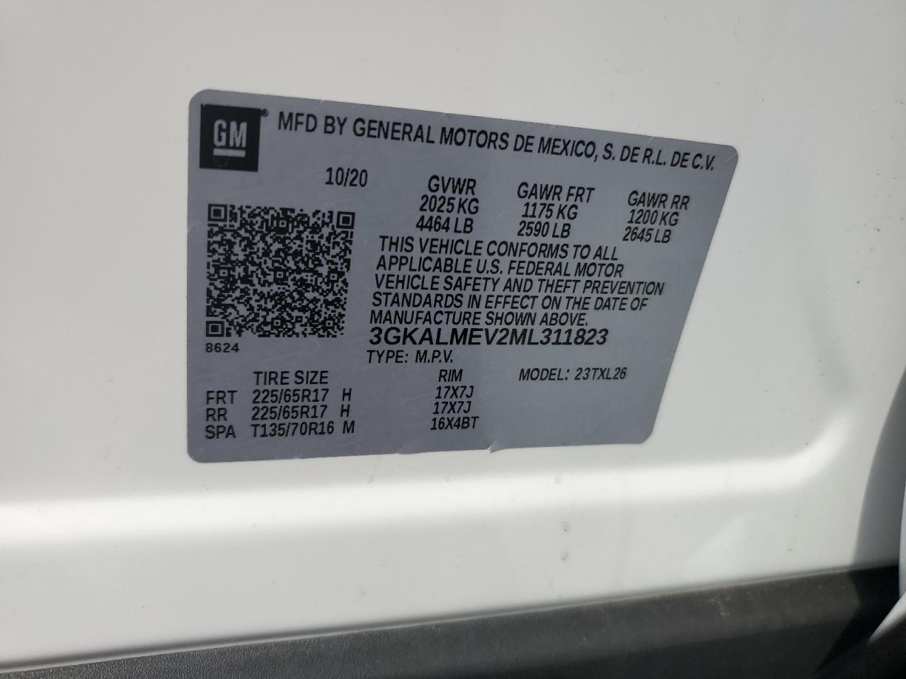 2021 GMC Terrain Sle VIN: 3GKALMEV2ML311823 Lot: 69803925