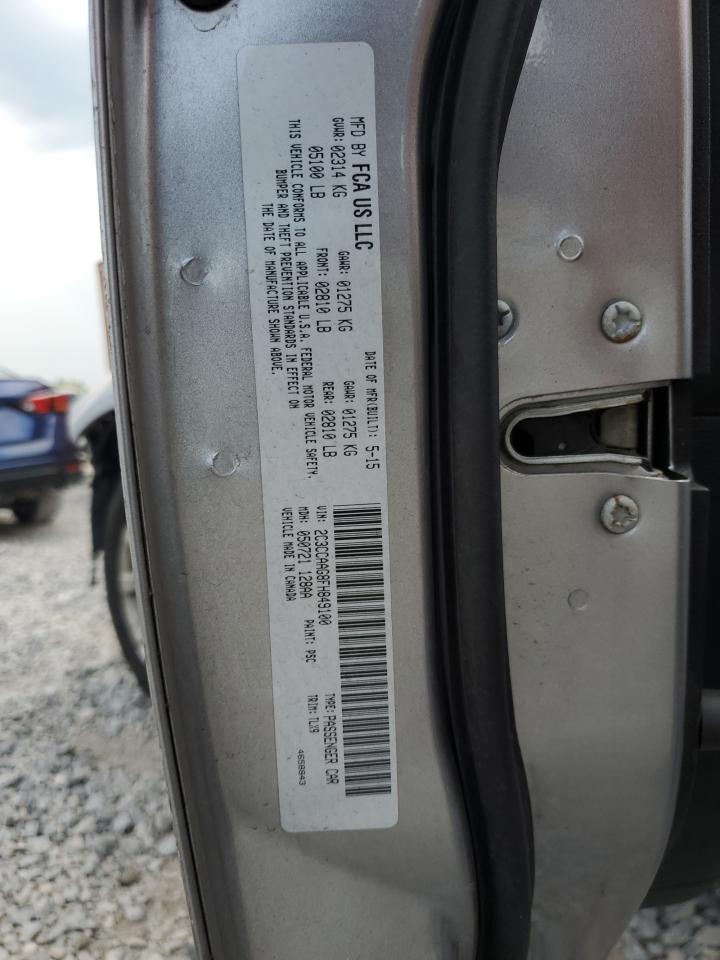 2015 Chrysler 300 Limited VIN: 2C3CCAAG8FH849100 Lot: 69556535