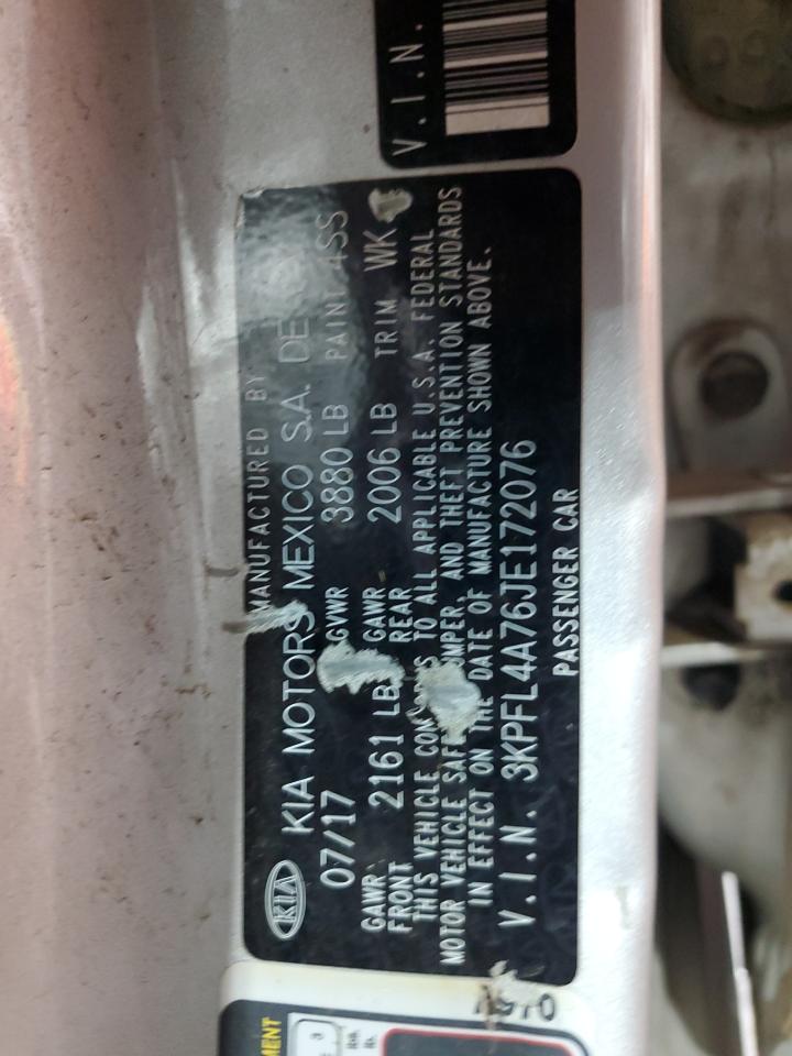 2018 Kia Forte Lx VIN: 3KPFL4A76JE172076 Lot: 68545065