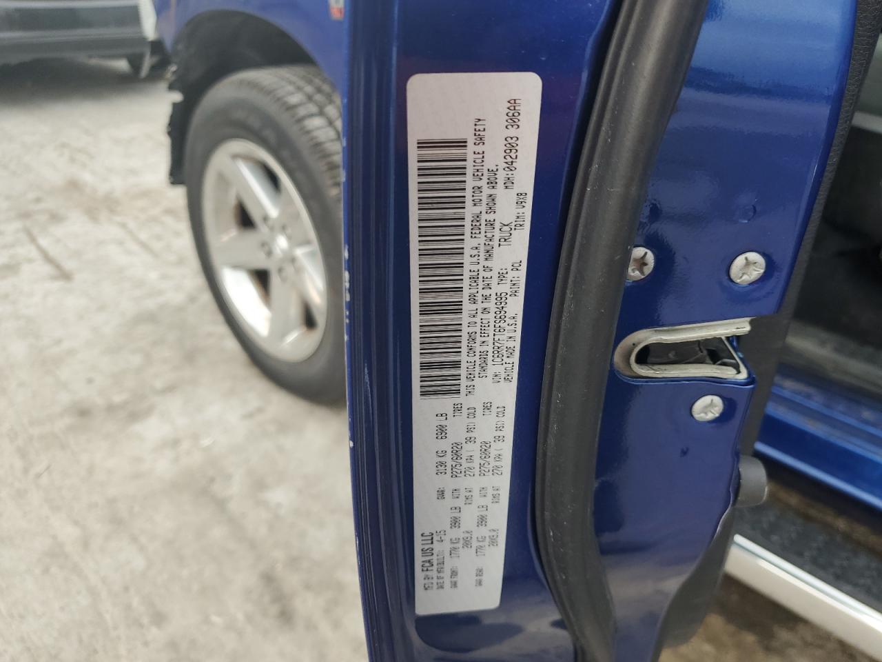 2015 Ram 1500 St VIN: 1C6RR7FT6FS694995 Lot: 97012535