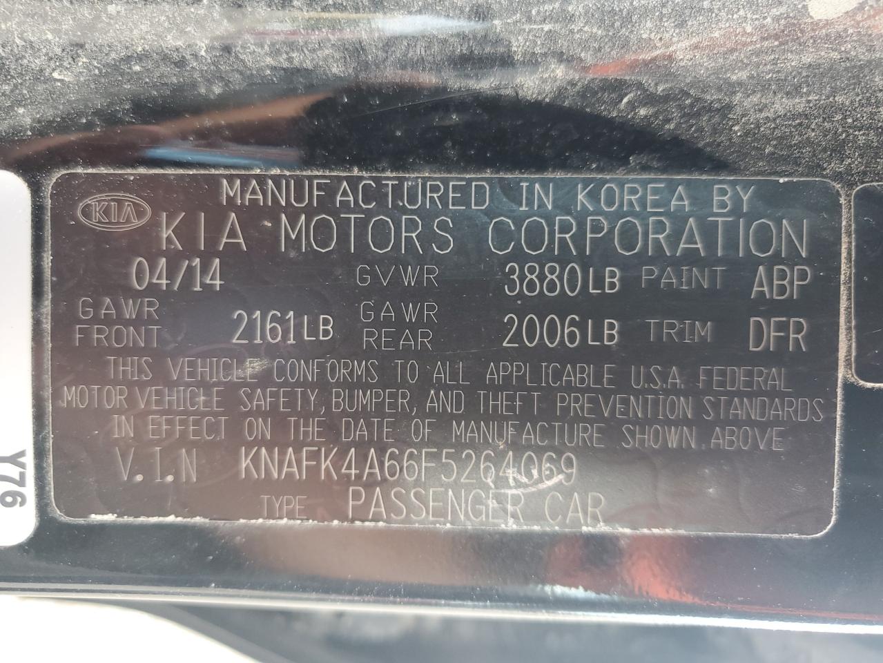 2015 Kia Forte Lx VIN: KNAFK4A66F5264069 Lot: 69639965