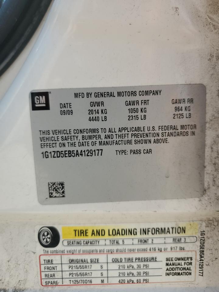 2010 Chevrolet Malibu 2Lt VIN: 1G1ZD5EB5A4129177 Lot: 67071545