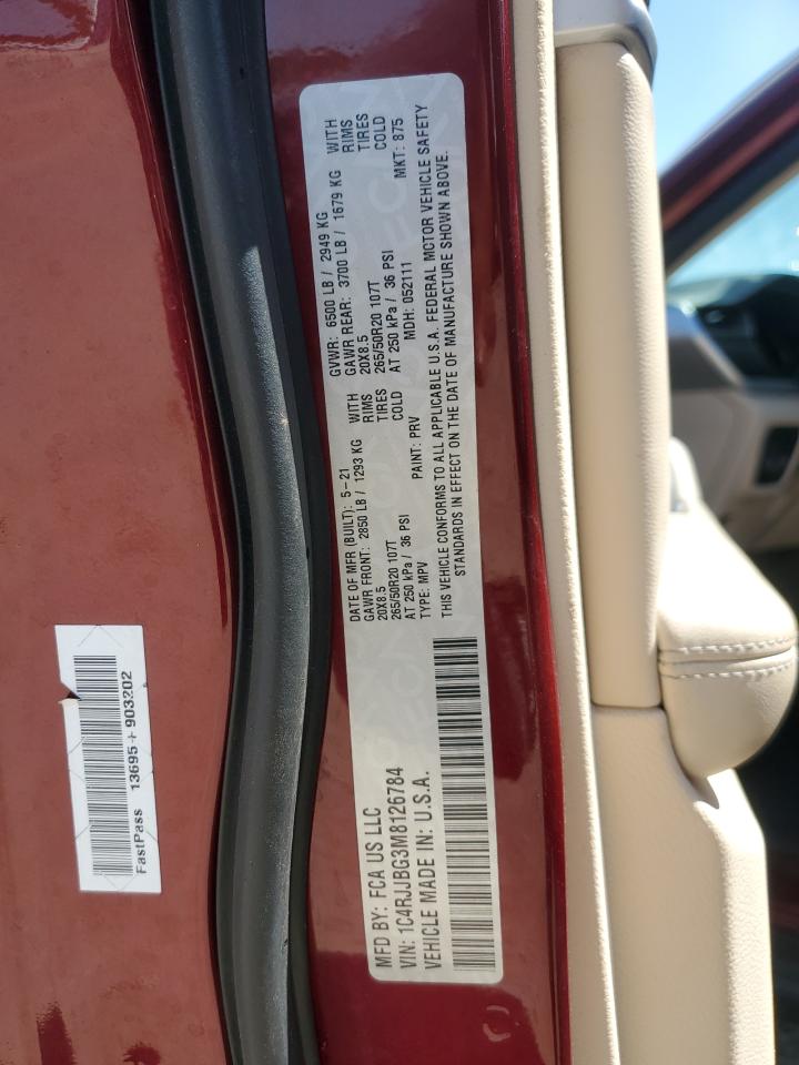 2021 Jeep Grand Cherokee L Limited VIN: 1C4RJJBG3M8126784 Lot: 70308545