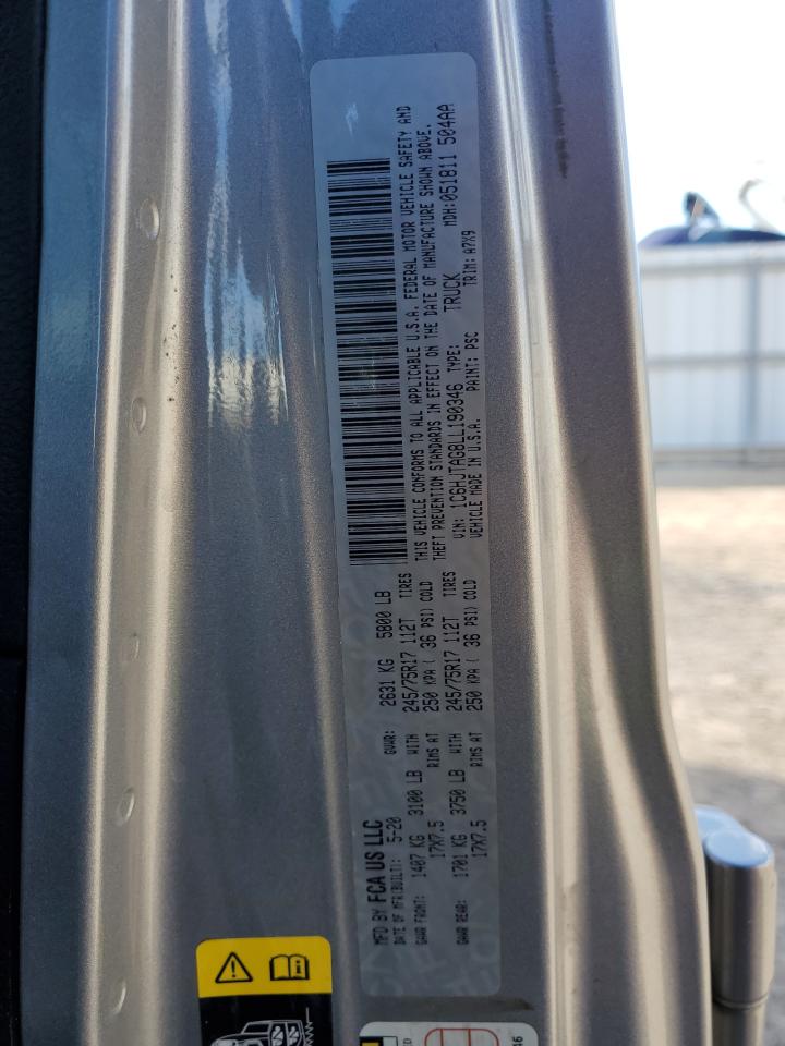 2020 Jeep Gladiator Sport VIN: 1C6HJTAG8LL190346 Lot: 70764565