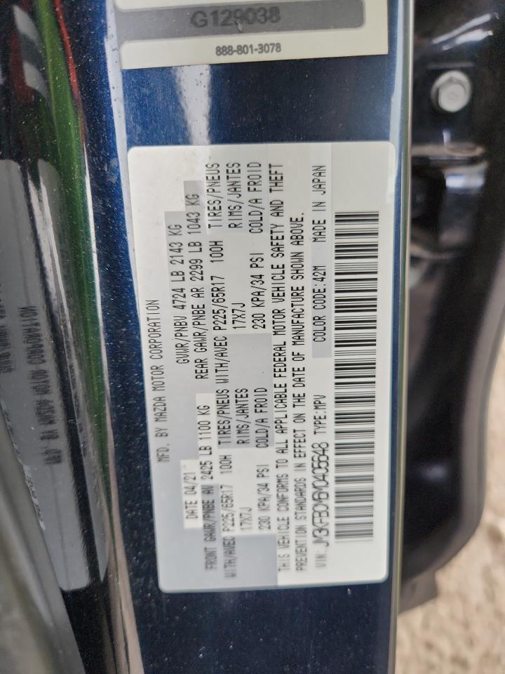 2021 Mazda Cx-5 Touring VIN: JM3KFBCM6M0405648 Lot: 70414685