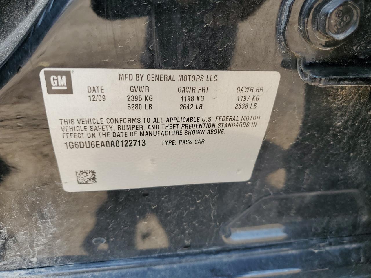 2010 Cadillac Sts VIN: 1G6DU6EA0A0122713 Lot: 67935385