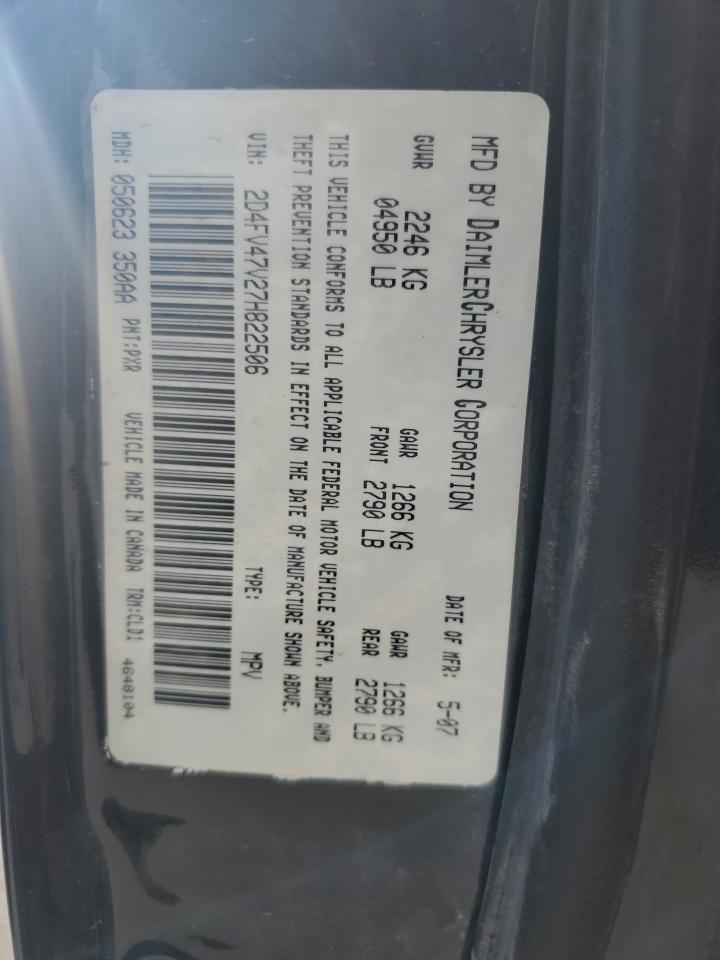 2007 Dodge Magnum Sxt VIN: 2D4FV47V27H822506 Lot: 68859065