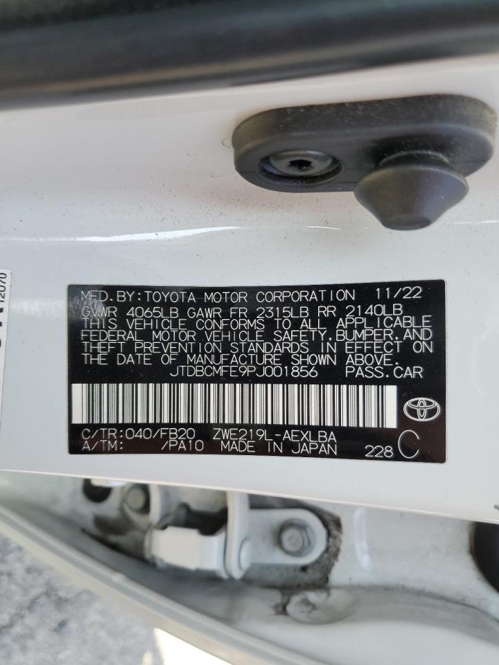 2023 Toyota Corolla Le VIN: JTDBCMFE9PJ001856 Lot: 68969065