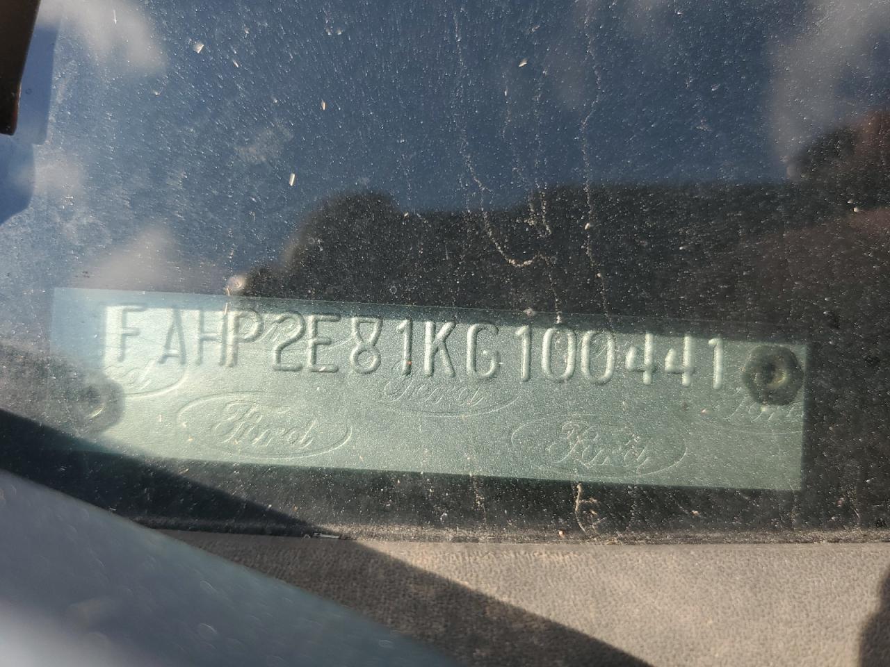 2019 Ford Taurus Sel VIN: 1FAHP2E81KG100441 Lot: 69389895