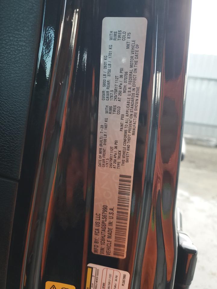 2023 Jeep Gladiator Sport VIN: 1C6HJTAG6PL567990 Lot: 70280295