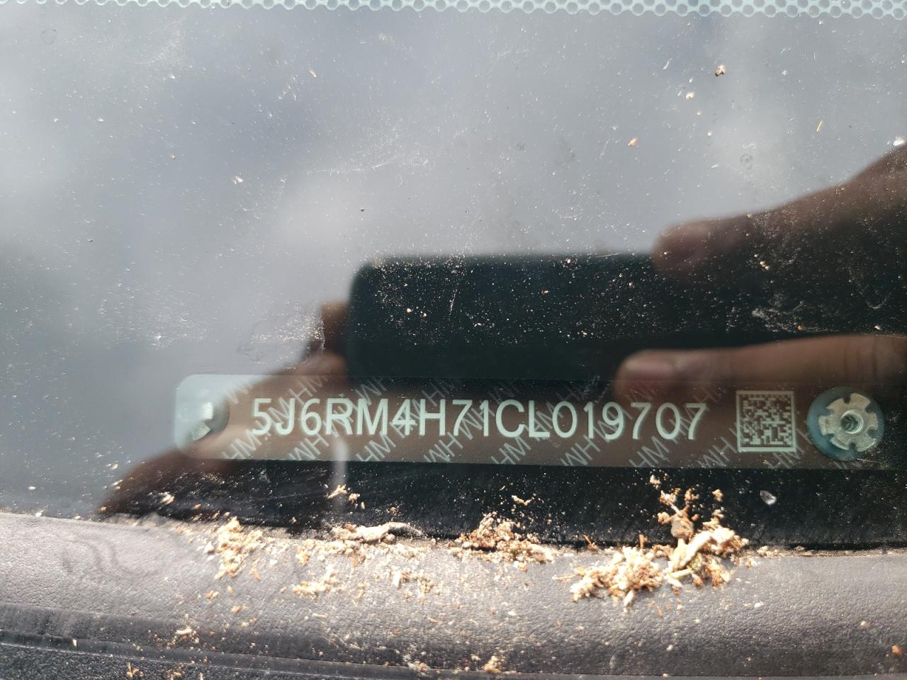 2012 Honda Cr-V Exl VIN: 5J6RM4H71CL019707 Lot: 69758595