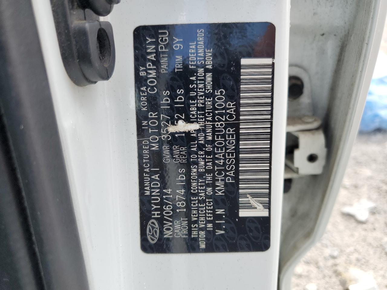 2015 Hyundai Accent Gls VIN: KMHCT4AE0FU821005 Lot: 69965495