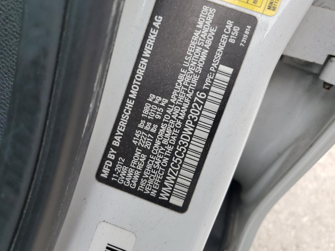 WMWZC5C53DWP30276 2013 Mini Cooper S Countryman