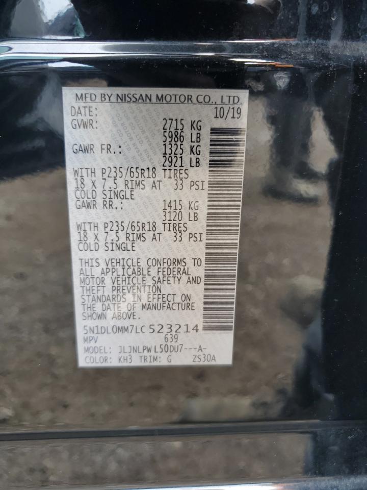 2020 Infiniti Qx60 Luxe VIN: 5N1DL0MM7LC523214 Lot: 68851075