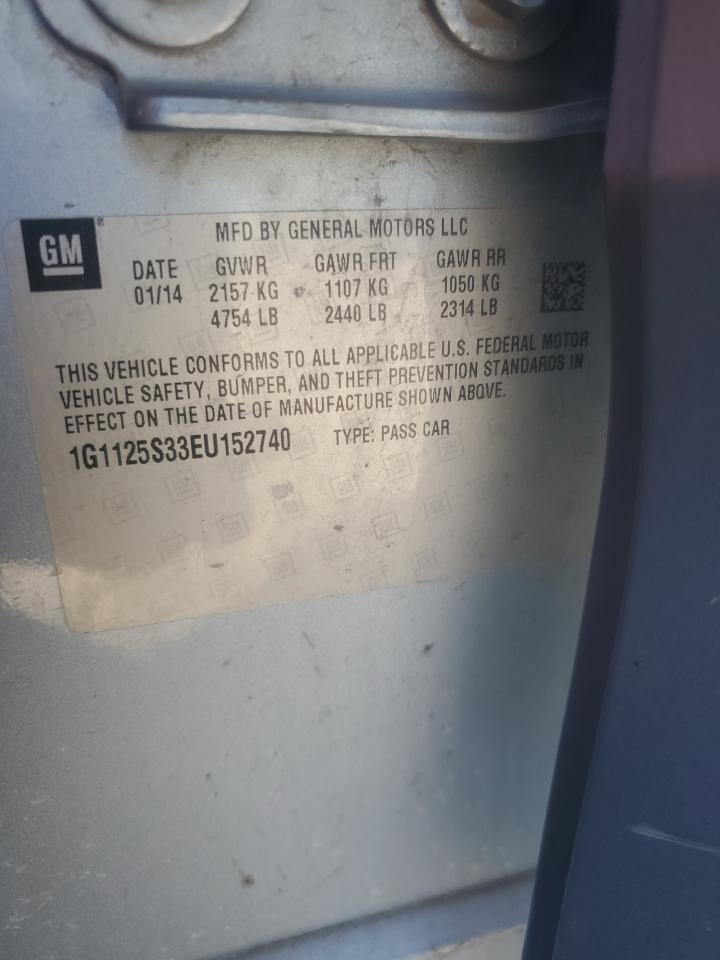2014 Chevrolet Impala Lt VIN: 1G1125S33EU152740 Lot: 68830145