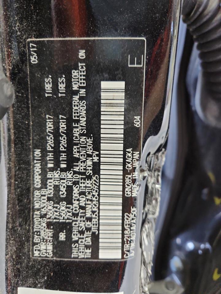 2017 Toyota 4Runner Sr5/Sr5 Premium VIN: JTEBU5JR2H5459225 Lot: 69097505