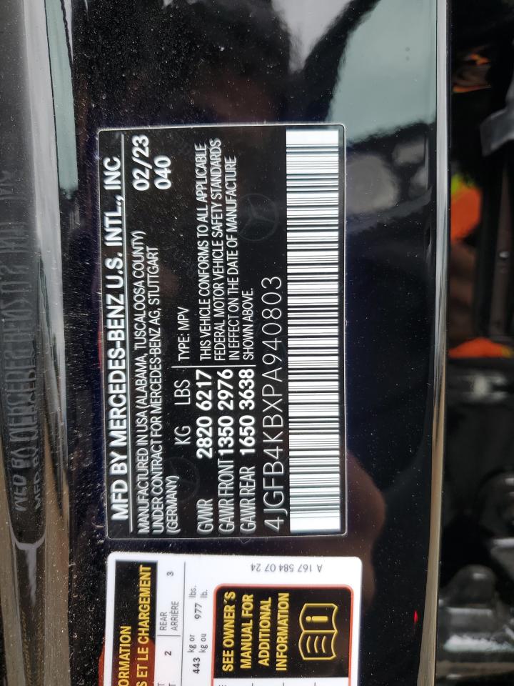 2023 Mercedes-Benz Gle 350 4Matic VIN: 4JGFB4KBXPA940803 Lot: 67797195