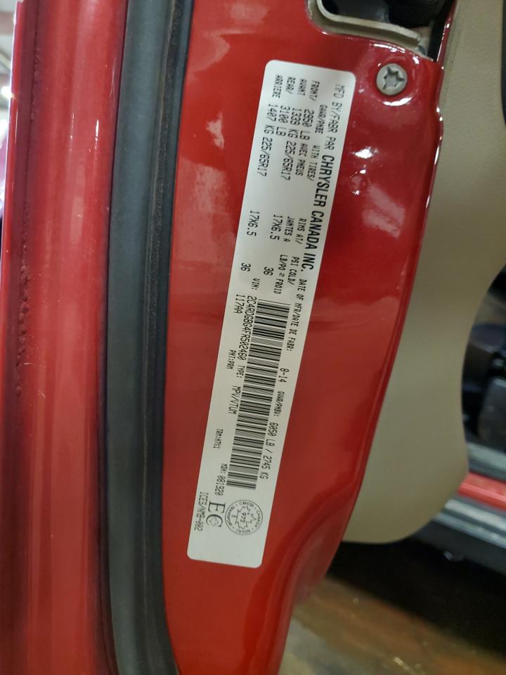 2015 Dodge Grand Caravan Se VIN: 2C4RDGBG4FR502460 Lot: 69405465