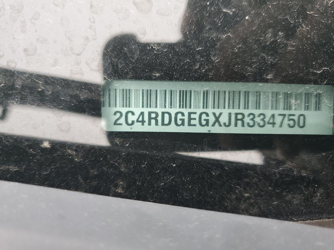 2018 Dodge Grand Caravan Gt VIN: 2C4RDGEGXJR334750 Lot: 67766345