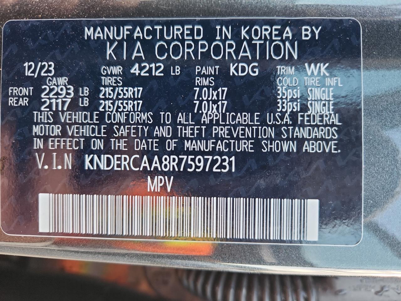 2024 Kia Seltos Ex VIN: KNDERCAA8R7597231 Lot: 80136275